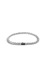 John Hardy | Metallic Twisted Chain Bracelet With Black Sapphire | Lyst