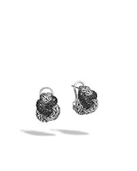 John Hardy | Classic Chain Buddha Belly Earring With Black Sapphire | Lyst