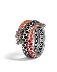 John Hardy | Naga Double Coil Bracelet With Red Sapphire | Lyst