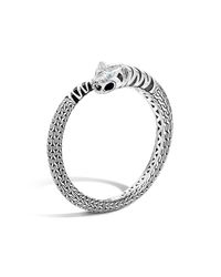 John Hardy | Blue Macan Kick Cuff With Diamonds | Lyst