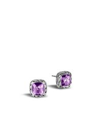 John Hardy | Purple Classic Chain Stud Earring With Amethyst | Lyst