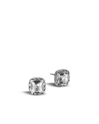 John Hardy | Classic Chain Stud Earring With White Topaz | Lyst