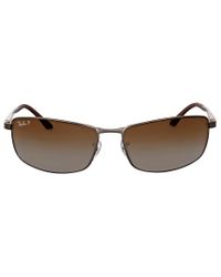 Ray Ban Polarized Brown Gradient Sunglasses For Men Lyst