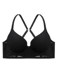 On Gossamer | Black Bump It Up Crop Bustier | Lyst