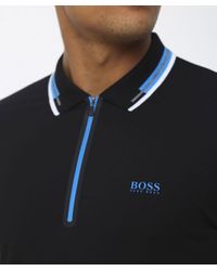 hugo boss half zip polo