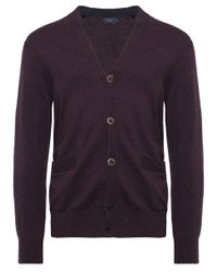 Paul Smith Purple Contrast Trim Cardigan for men