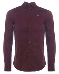 Vivienne Westwood Red Three Button Orb Shirt for men