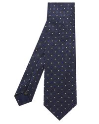 Corneliani Blue Square Patterned Tie for men