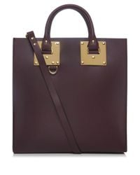 Sophie Hulme Purple Albion Large Square Tote Bag