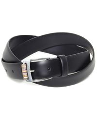 Paul Smith Black Roller Leather Belt for men