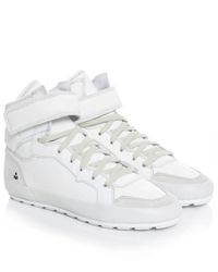 Étoile Isabel Marant White Bessy Leather Trainers