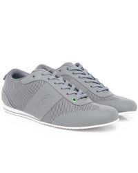 BOSS Green Gray Light Air Trainers for men