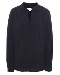 Velvet By Graham & Spencer Black Pila Frill Neck Top for men