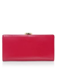 Lulu Guinness Red Framed Polished Purse