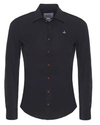 Vivienne Westwood Black One Button Orb Shirt for men