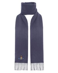 Vivienne Westwood Blue Orb Scarf for men