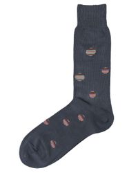 Paul Smith Gray Striped Spot Socks for men