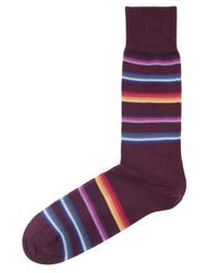 Paul Smith Red Multi Stripe Socks for men