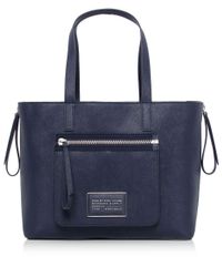 Marc Jacobs Blue Zip It Saffiano Zipper Tote Bag