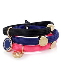 Marc Jacobs Pink Disc-o Logo Pony Hair Ties