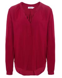 Velvet By Graham & Spencer Red Kinzly Challis Top