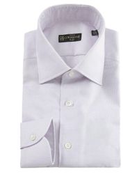 Corneliani Purple Textured Slim Fit Shirt for men