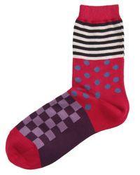 Paul Smith Red Multi Pattern Socks