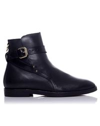 H by Hudson Black Quartz Ankle Boots