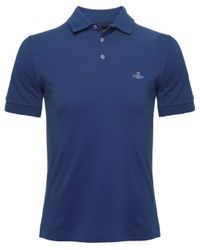 Vivienne Westwood Blue Orb Polo Shirt for men