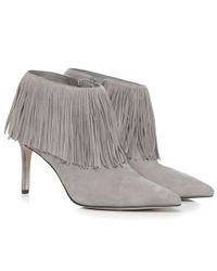 Sam Edelman Gray Kandice Suede Fringe Boots