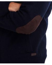 barbour zip through patch cardigan