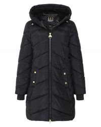 barbour long padded coat