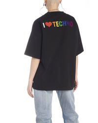 Balenciaga Cotton 'i Love Techno' T-shirt in Black - Lyst