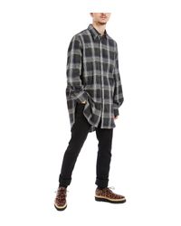 Stella McCartney Gray Grey Black Plaid Shirt for men