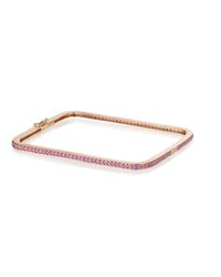 Mimi So - Pink Sapphire Square Bangle - Lyst
