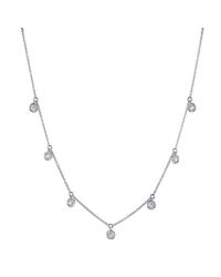 SHAY - Metallic Bezel Diamond Dangle Necklace - Lyst