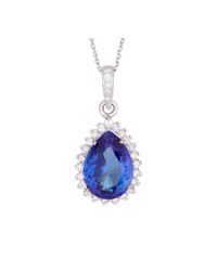 Sanjay Kasliwal - Tanzanite Blue Diamond Pendant - Lyst