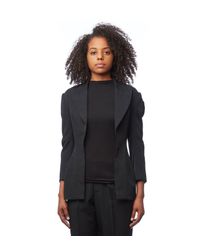 Yohji Yamamoto Peak Lapel Black Blazer