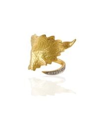 Ana Khouri - Metallic Diamond Leaf Ring - Lyst