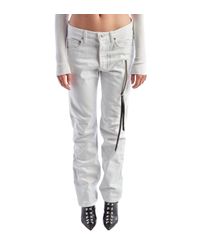 Olivier Theyskens White Straight Leg Jeans