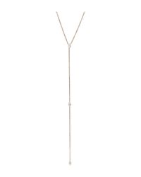 Anita Ko - Metallic Diamond Lariat Necklace - Lyst