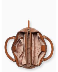 kate spade jackson straw medium triple compartment satchel