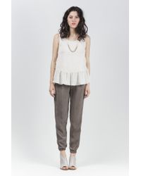 objects without meaning phoebe cupro pant in gray lyst