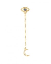 Ileana Makri | Metallic Gold Multi Eye & Moon Earring | Lyst