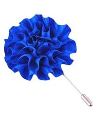 Bassin and Brown Blue Flower Jacket Lapel Pin for men