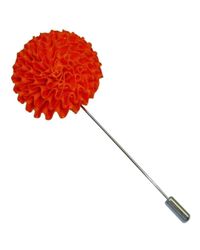 Bassin and Brown Multicolor Chrysanthemum Flower Jacket Lapel Pin for men
