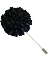 Bassin and Brown Black Flower Lapel Pin for men