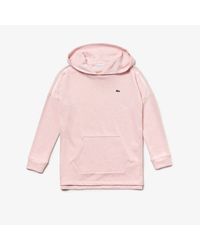 Lacoste Pink Sf3525 Hooded Sweater,ladies Hooded Sweater,hoodie,sweatshirt,