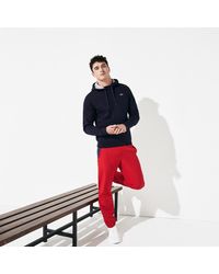 men's lacoste sport colorblock fleece tennis sweatshirt