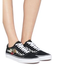 vans checker floral old skool